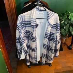 Blue plaid shacket